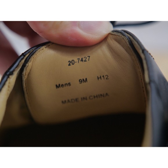 Johnston & Murphy Sheepskin‎ Mens Dress Lace Up Shoes Size 9M Black 20-7427
